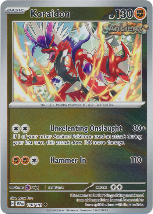 Koraidon - 116/191 - Uncommon - Reverse Holo