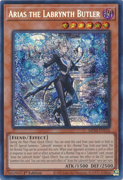 Arias the Labrynth Butler - MP24-EN116 - Prismatic Secret Rare - 1st Edition