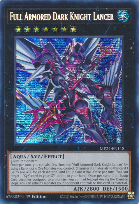 Full Armored Dark Knight Lancer - MP24-EN118 - Prismatic Secret Rare - 1st Edition