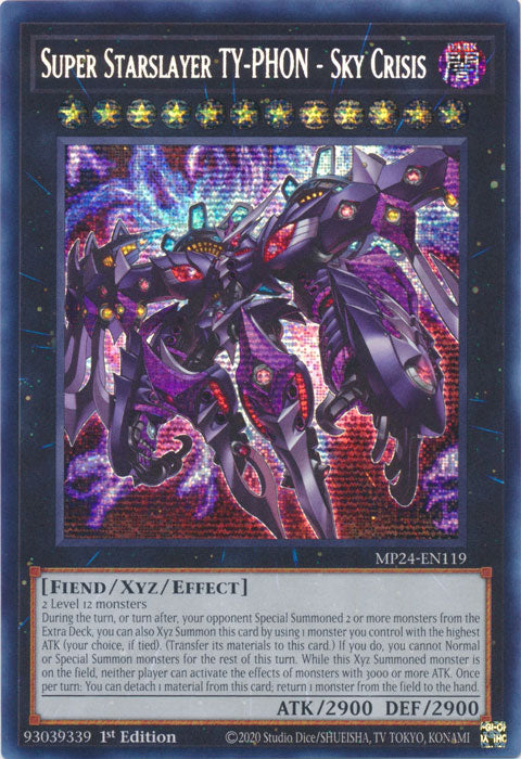 Super Starslayer TY-PHON - Sky Crisis - MP24-EN119 - Prismatic Secret Rare - 1st Edition