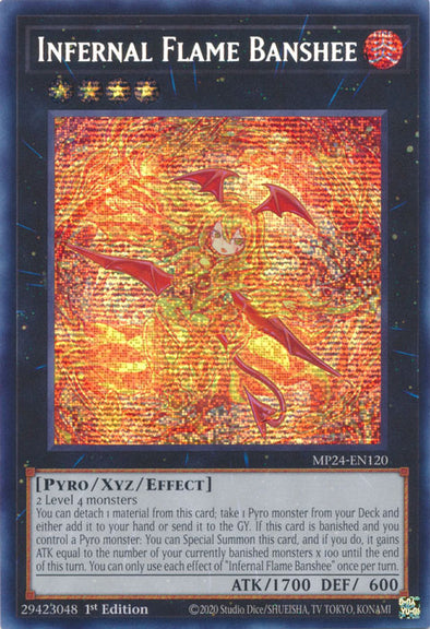 Infernal Flame Banshee - MP24-EN120 - Prismatic Secret Rare - 1st Edition