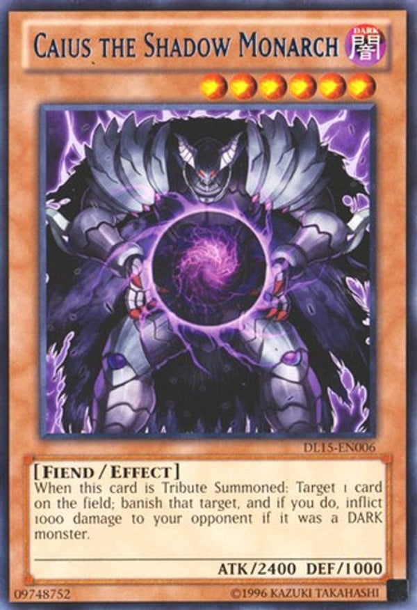 Caius the Shadow Monarch (Blue) - DL15-EN006 - Rare