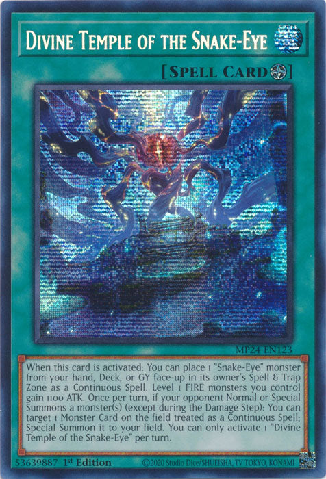 Divine Temple of the Snake-Eye - MP24-EN123 - Prismatic Secret Rare - 1st Edition