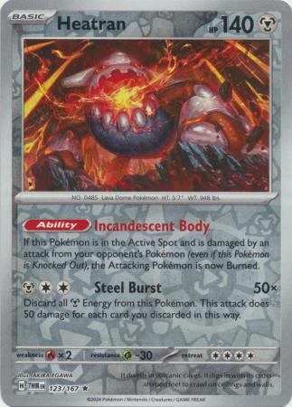 Heatran - 123/167 - Rare - Reverse Holo