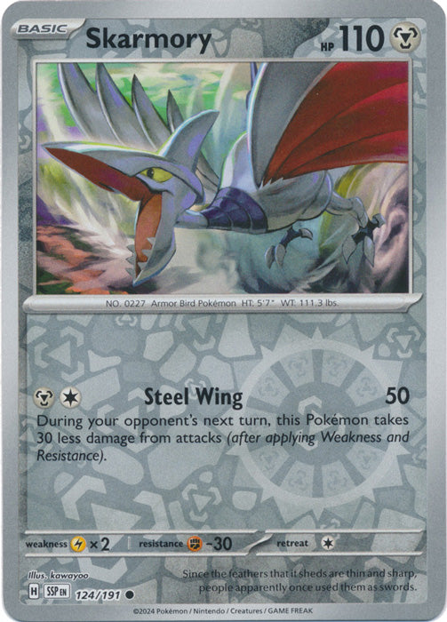 Skarmory - 124/191 - Common - Reverse Holo