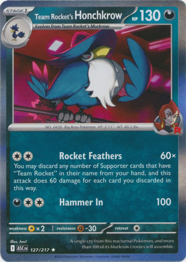 Team Rocket's Honchkrow - 127/217 - Rare