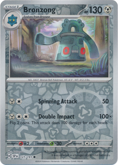 Bronzong - 127/191 - Common - Reverse Holo