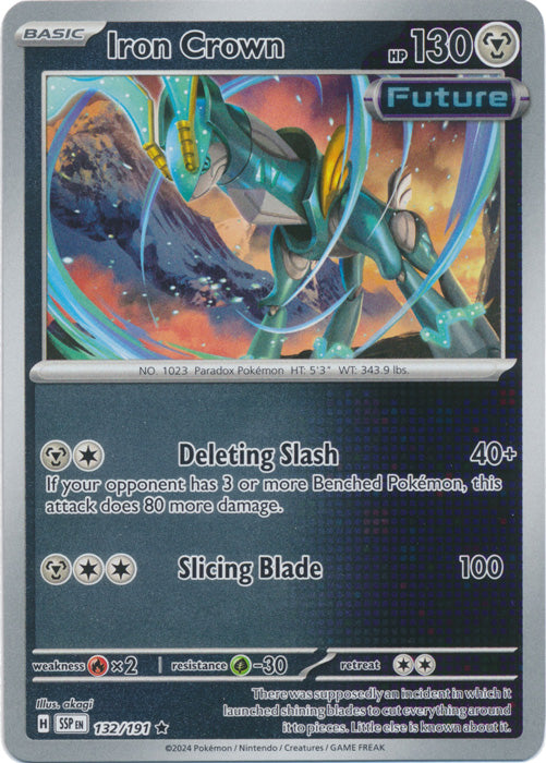 Iron Crown - 132/191 - Rare - Reverse Holo