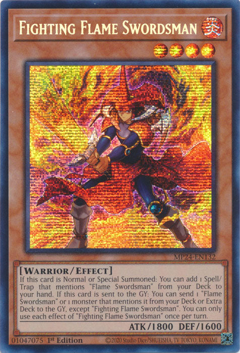 Fighting Flame Swordsman - MP24-EN132 - Prismatic Secret Rare - 1st Edition