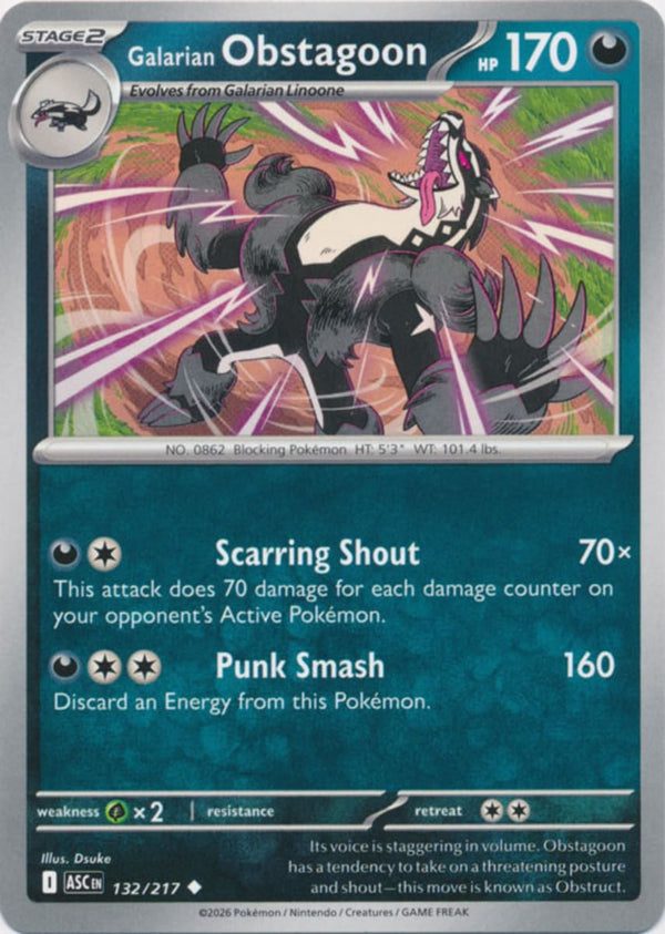 Galarian Obstagoon - 132/217 - Uncommon