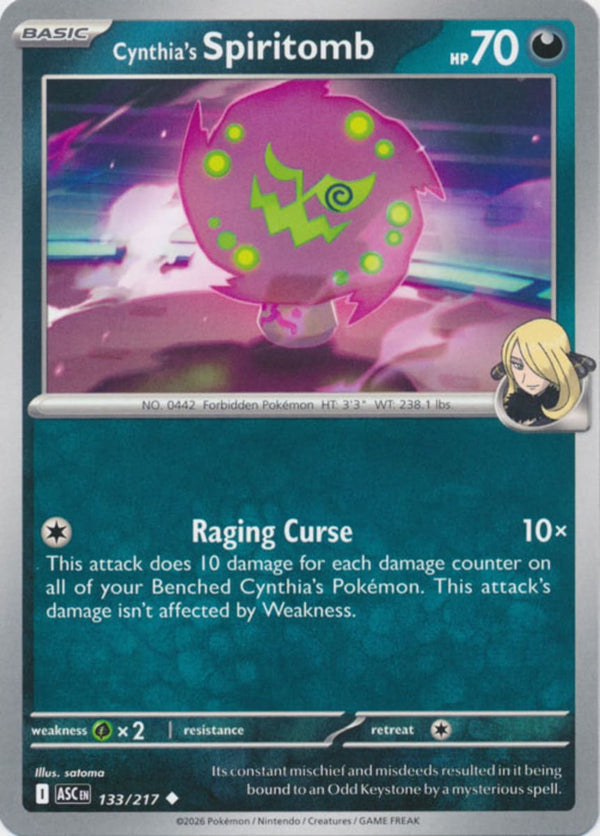 Cynthia's Spiritomb - 133/217 - Uncommon