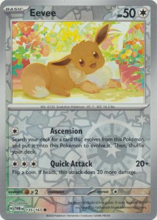 Eevee - 135/167 - Common - Reverse Holo