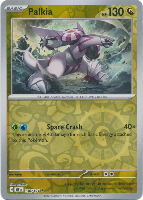 Palkia - 136/191 - Rare - Reverse Holo