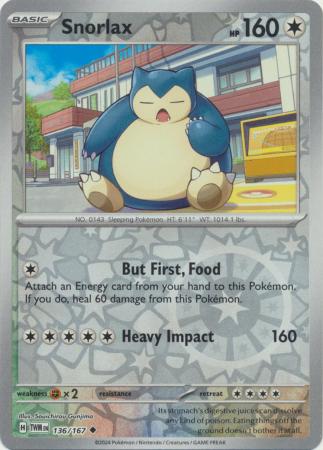 Snorlax - 136/167 - Uncommon - Reverse Holo