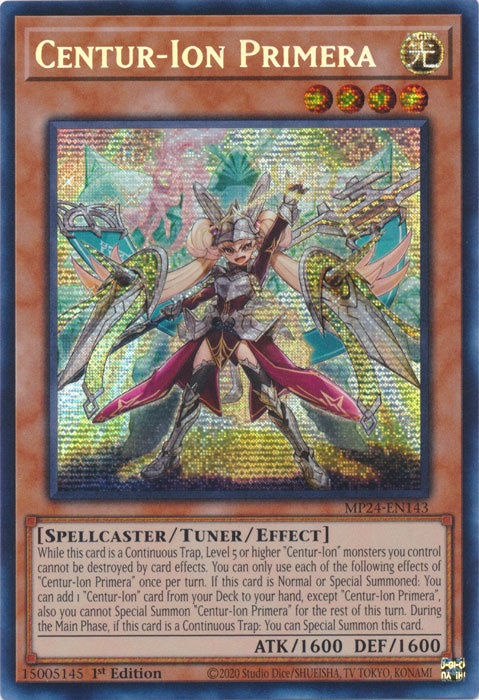 Centur-Ion Primera - MP24-EN143 - Prismatic Secret Rare - 1st Edition