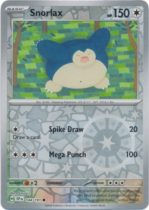 Snorlax - 144/191 - Common - Reverse Holo