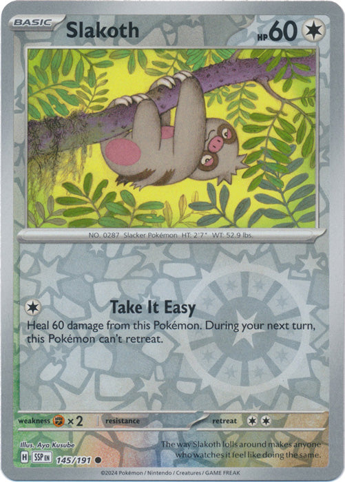 Slakoth - 145/191 - Common - Reverse Holo