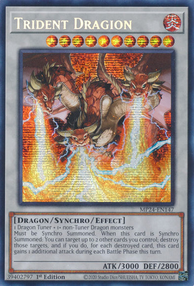 Trident Dragion - MP24-EN147 - Prismatic Secret Rare - 1st Edition