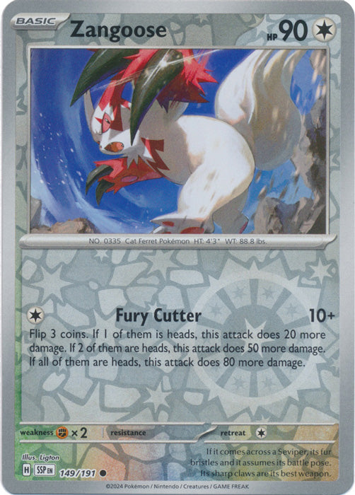 Zangoose - 149/191 - Common - Reverse Holo