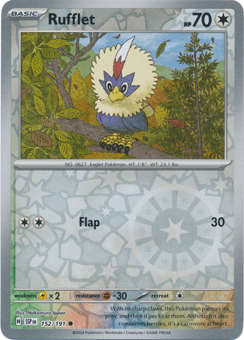 Rufflet - 152/191 - Common - Reverse Holo