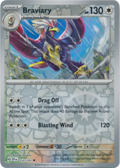 Braviary - 153/191 - Uncommon - Reverse Holo