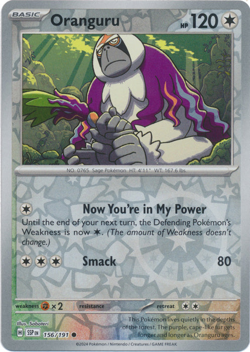 Oranguru - 156/191 - Common - Reverse Holo