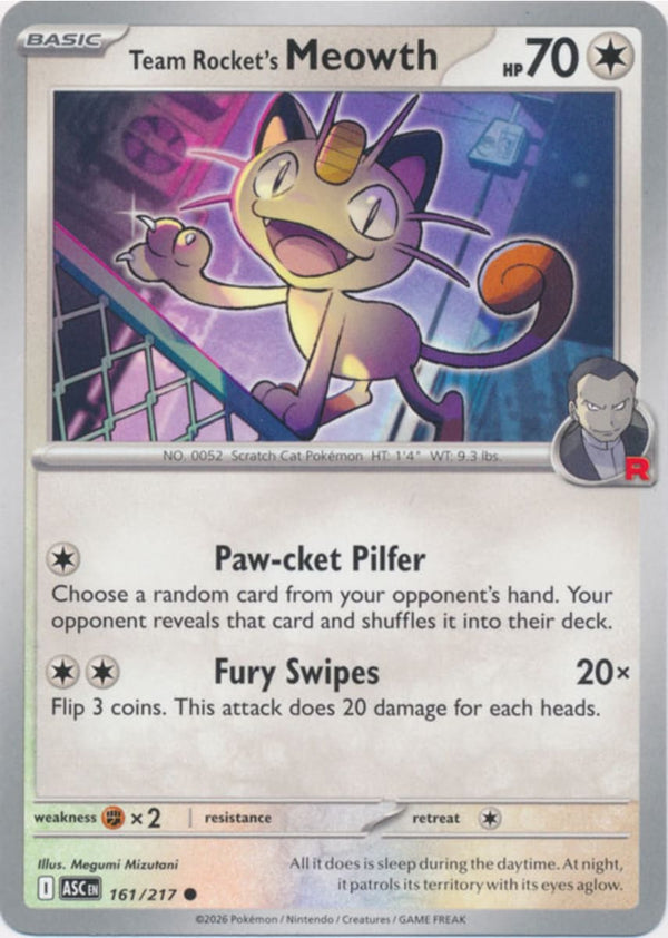 Team Rocket's Meowth - 161/217 - Common