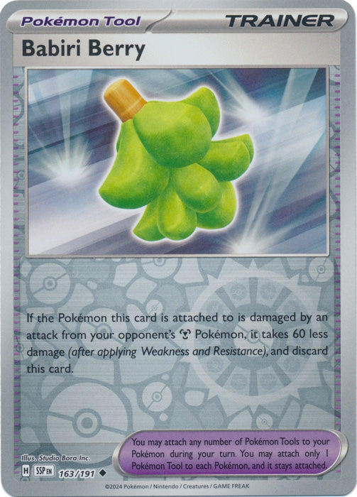 Babiri Berry - 163/191 - Uncommon - Reverse Holo