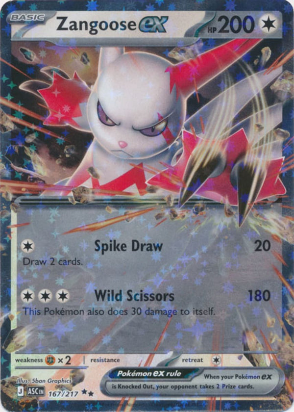 Zangoose ex - 167/217 - Double Rare