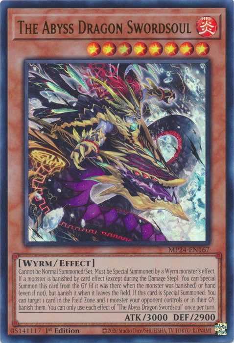 The Abyss Dragon Swordsoul - MP24-EN167 - Ultra Rare - 1st Edition