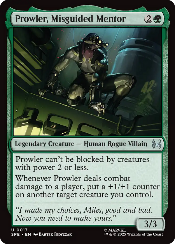 Prowler, Misguided Mentor (SPE)