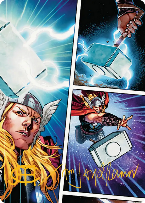 Mjolnir, Hammer of Thor (AMSH) - Gold Stamped Art Card