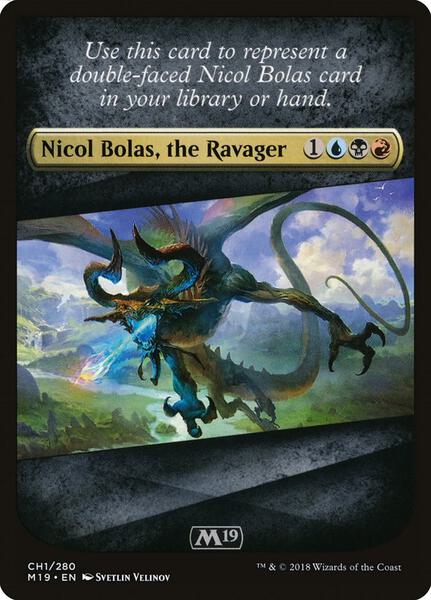 Checklist Card - Core Set 2019 (Nicol Bolas, the Ravager) Token (TM19)