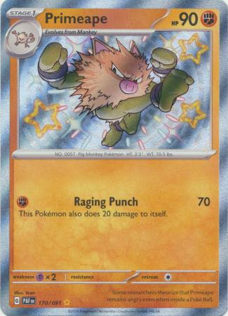 401 Games Canada - Primeape - 170/091 - Shiny Rare 401 Games Canada - Primeape - 170/091 - Shiny Rare