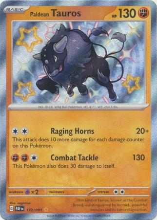 Paldean Tauros - 172/091 - Shiny Rare