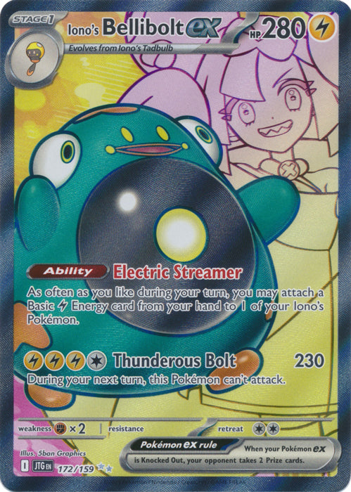 Iono's Bellibolt ex - 172/159 - Full Art Ultra Rare