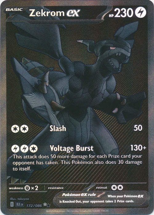 Zekrom ex - 172/086 - Black White Rare