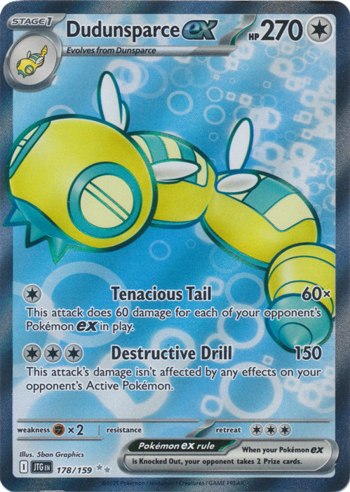 Dudunsparce ex - 178/159 - Full Art Ultra Rare
