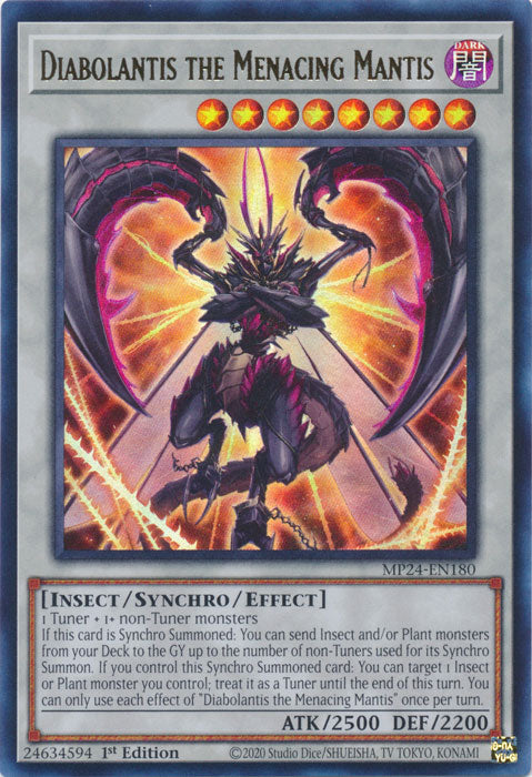 Diabolantis the Menacing Mantis - MP24-EN180 - Ultra Rare - 1st Edition