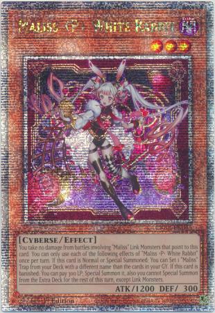 Maliss P White Rabbit - CRBR-EN015 - Quarter Century Secret Rare - 1st Edition