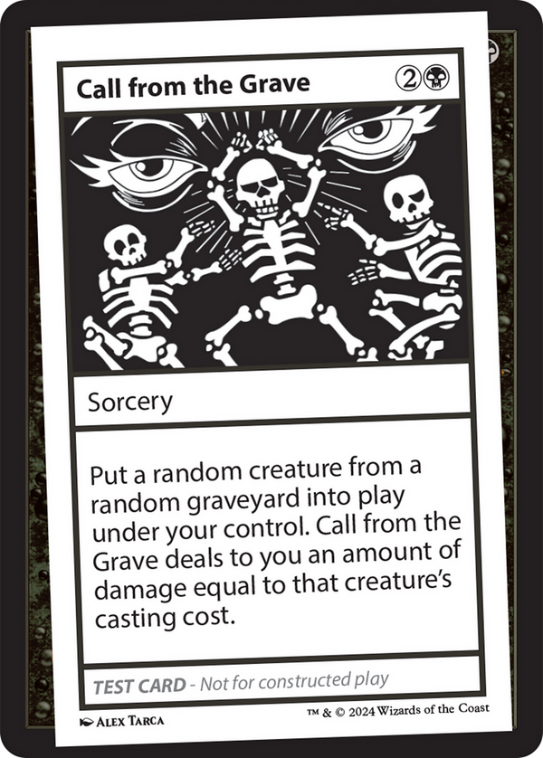 Call from the Grave - Test Card (MB2)