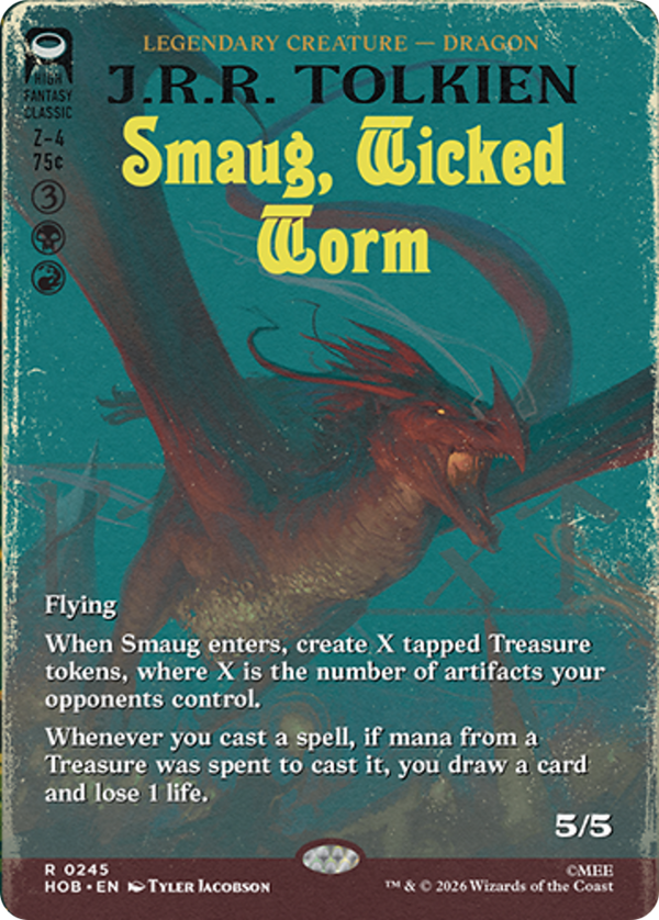 Smaug, Wicked Worm - Book Cover (HOB) (Pre-Order)