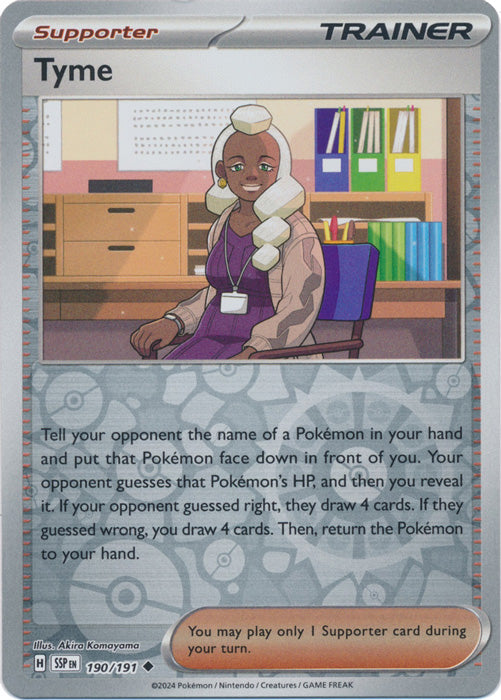 Tyme - 190/191 - Uncommon - Reverse Holo