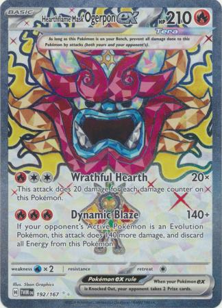 Hearthflame Mask Ogerpon ex - 192/167 - Full Art Ultra Rare