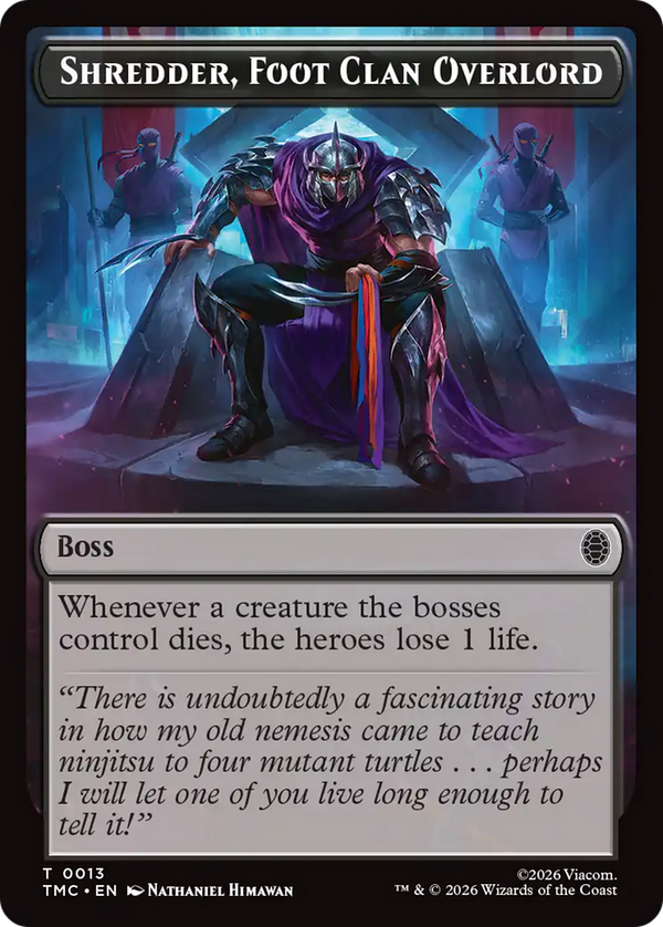 Shredder, Foot Clan Overlord Token (TTMC)