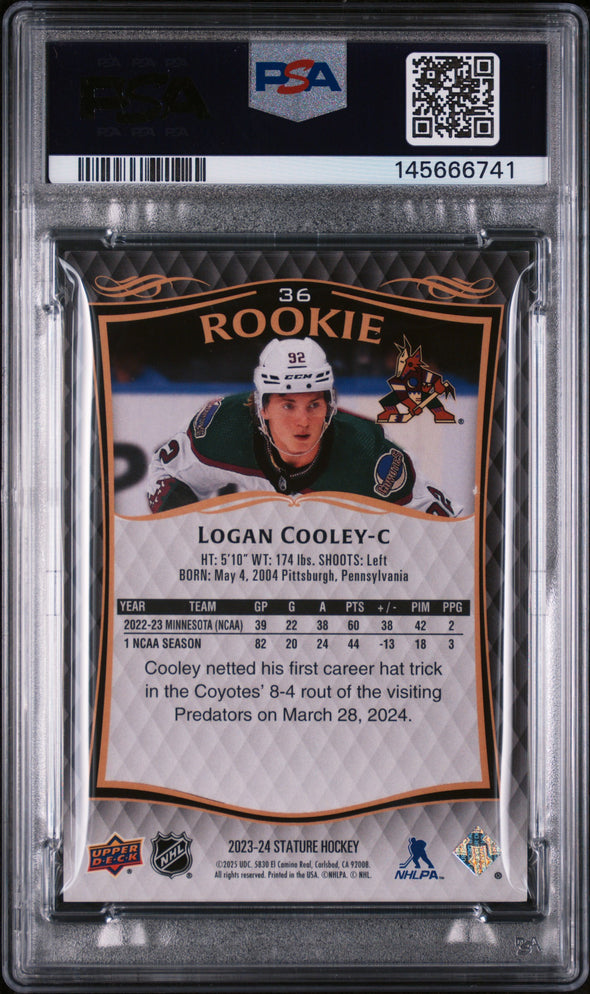 LOGAN COOLEY (36) - UPPER DECK STATURE UPDATE - UPDATE-2023 - GEM MT 10
