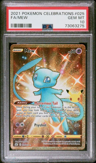 MEW (025) - POKEMON CELEBRATIONS - FULL ART - GEM MT 10