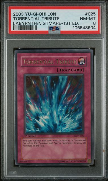 TORRENTIAL TRIBUTE (025) - YUGIOH LON-LABYRINTH OF NIGHTMARE - LABYRINTH/NIGHTMARE-1ST ED - NM-MT 8