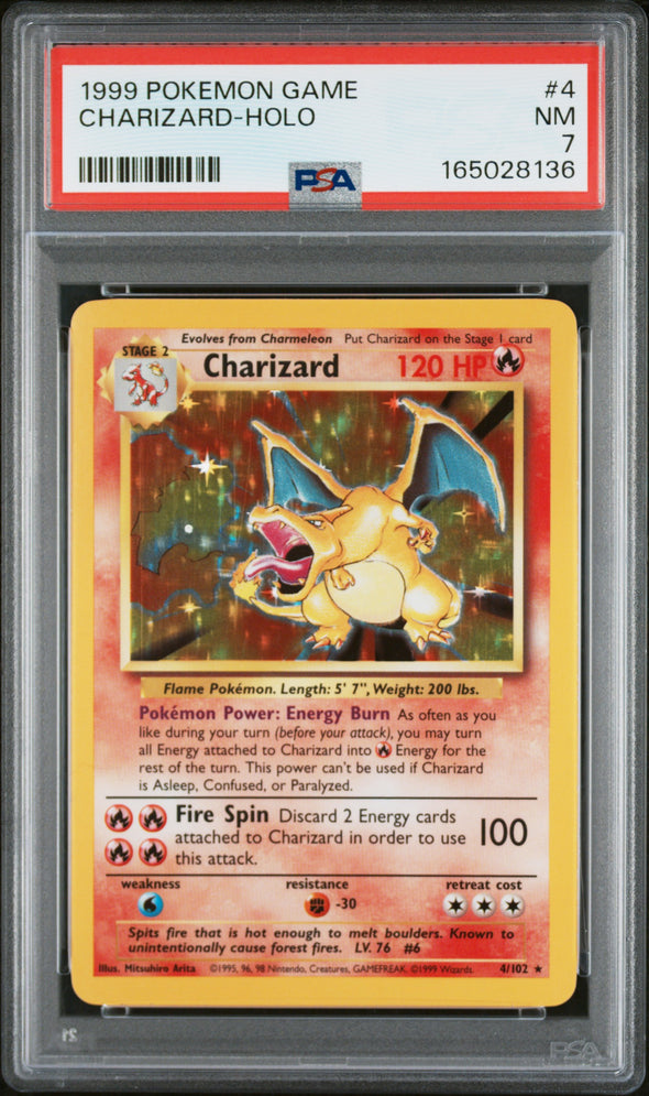 CHARIZARD (4) - POKEMON GAME - HOLO - NM 7