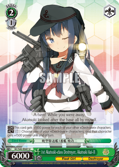 1st Akatsuki-class Destroyer, Akatsuki Kai-II - KC/S42-041 - Uncommon available at 401 Games Canada